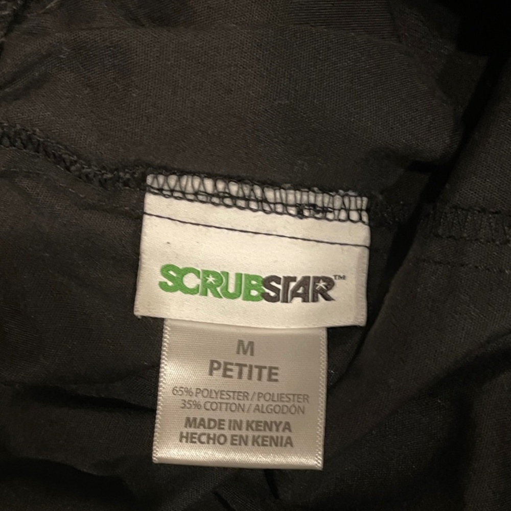 Black Unisex Scrub Pants - Picture 2 of 5